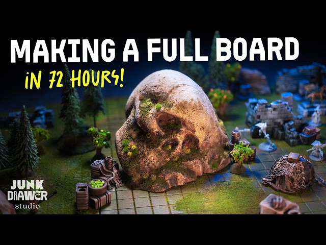 Can I Craft an ENTRE Set of Miniature Terrain in 3 Days?! / JunkDrawer Studio Ep 017