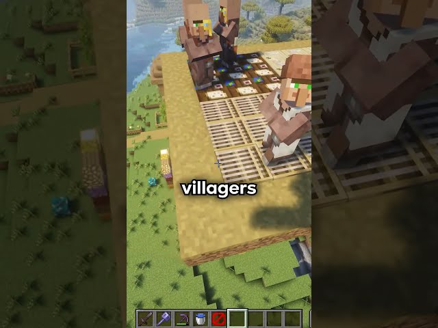 Villagers are Secretly LAZY?! 😯 #minecraft