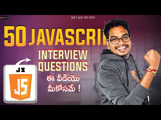 50 Javascript Interview Questions | Telugu 