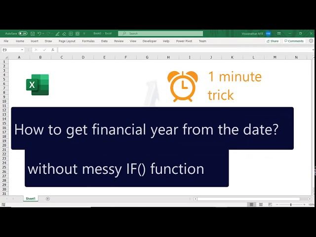How to get financial year in MS Excel