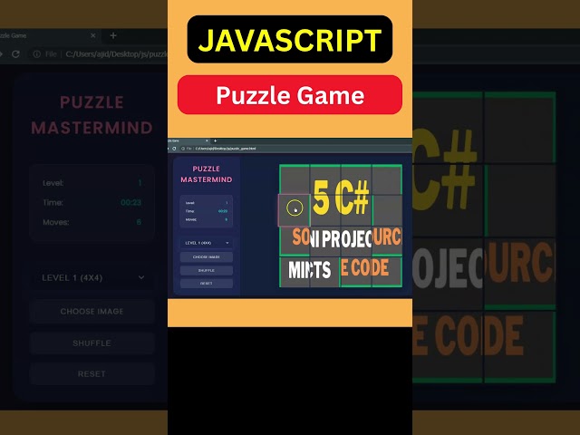 Javascript puzzle game | #shorts