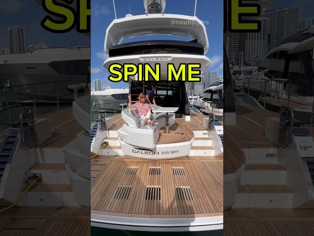SPIN ME!😝 ⬆️FULL TOUR▶️⬆️ #yachts #yachttour #galeon
