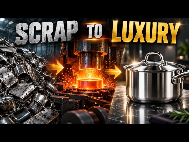 How Scrap Steel Becomes Beautiful New Kitchenware | Stainless Steel Recycling Process