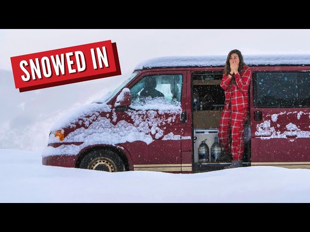 First Winter Snow Storm | Living In A Van