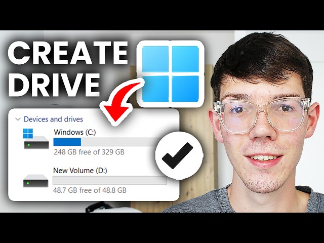 How To Create A New Drive In Windows 11 or 10 - Step By Step