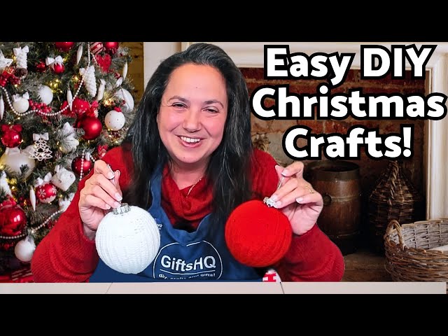 DIY Yarn Ornaments for Christmas - Easy Knitting Machine Project!