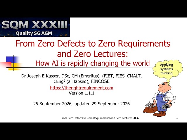 From Zero Defects to Zero Requirements and Zero Lectures: How AI is Rapidly Changing the World