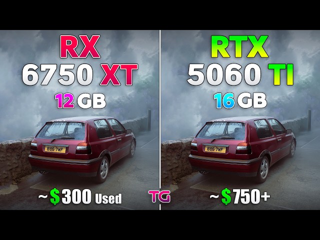 RTX 5060 Ti vs RX 6750 XT - Test in 10 Games