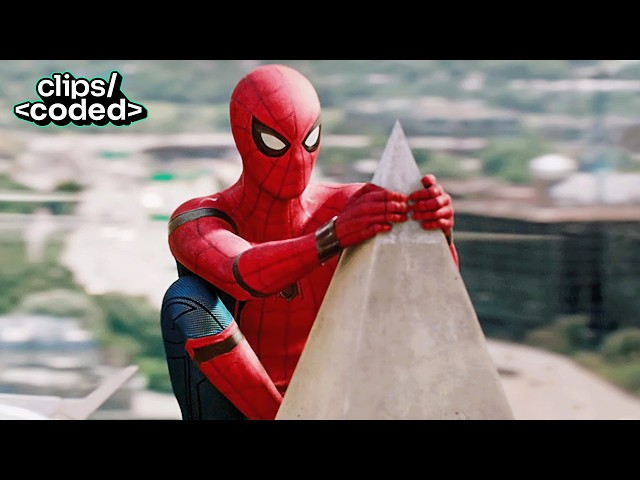 spider-man: homecoming (2017) - peter parker rescues high school classmates from falling elevator
