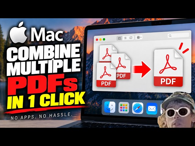 How to COMBINE Multiple PDFs FAST on Mac in 1 Click - No Application Needed!