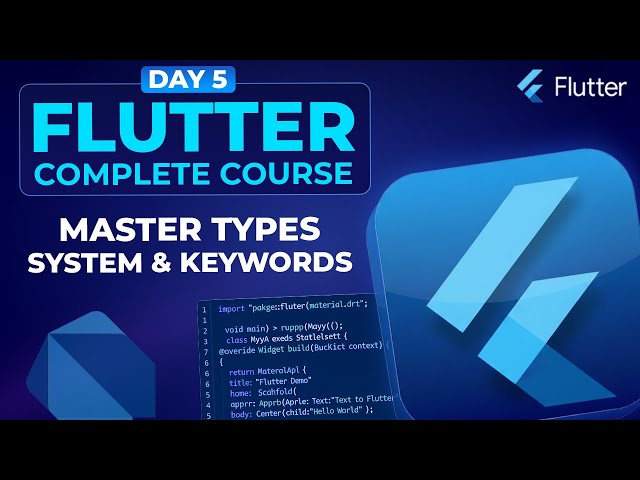 Dart Types System and Keywords - Flutter Course for Beginners #5