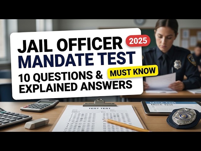 Basic Jail Officer Mandate Practice Test: 10 Questions with Explained Answers to Help You Pass Fast