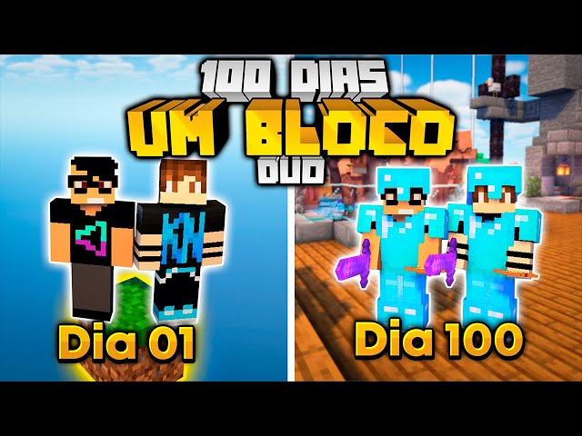 SOBREVIVI 100 DIAS EM UM BLOCO EM DUO NO MINECRAFT - O FILME
