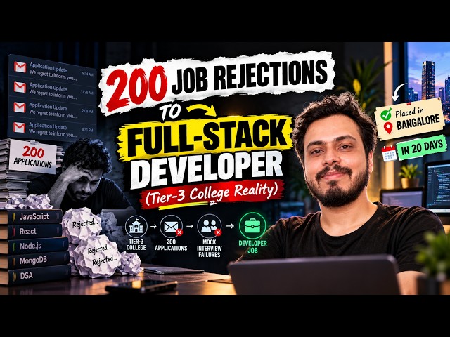 200 Job Rejections to Full-Stack Developer (Tier-3 College Reality)