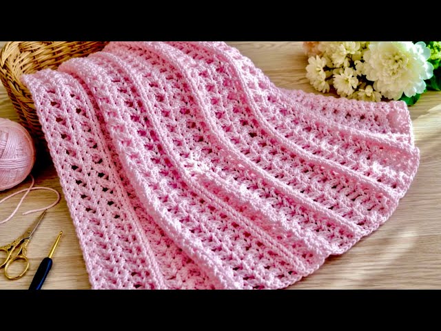 NEW!💥🩵 Beautiful Crochet Pattern! Crochet for Beginners, Easy Crochet blanket,Top, Tunic