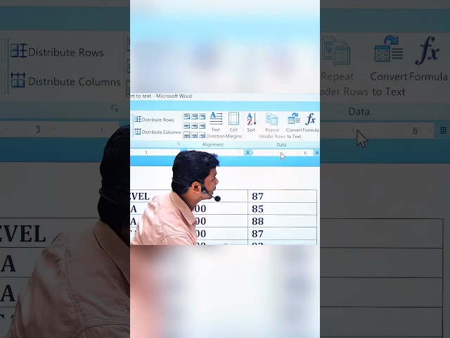 MS Word में Table को Text में कैसे बदलें? | Convert Table to Text #Shorts