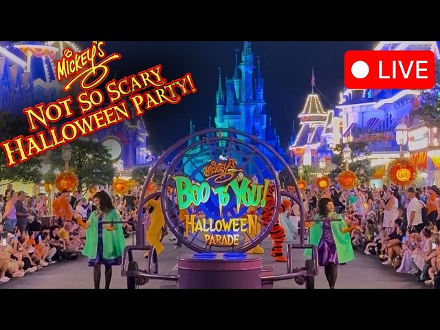 🔴LIVE🔴 Mickeys Not So Scary Halloween Party Boo to You! | Walt Disney World 4K