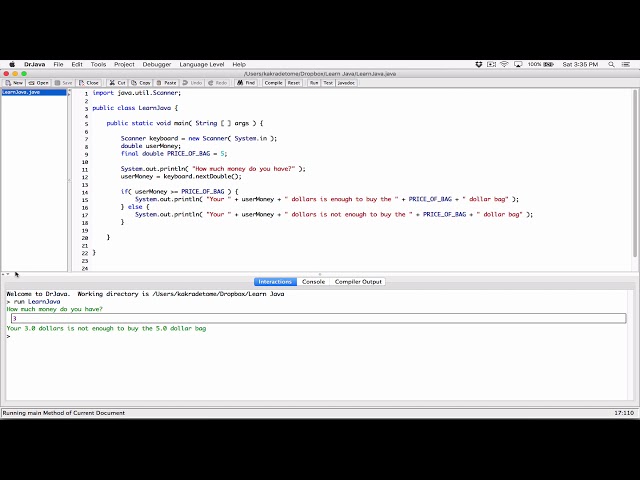 81. Multiple nested if statements / decision structures, example program - Learn Java