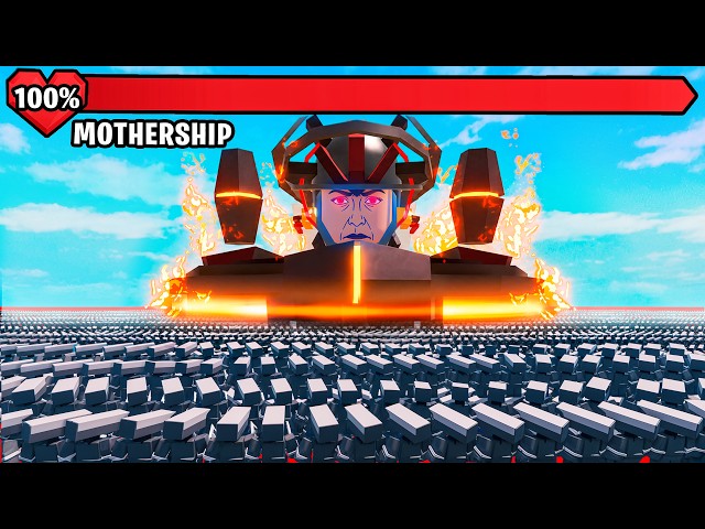1000 Cameramen vs Astro Mothership in Roblox Battle Simulator