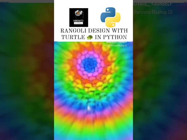 RANGOLI DESIGN WITH TURTLE 🐢 IN PYTHON PROGRAMMING 🌟#rangoli #design #turtle #python #youtubeshorts