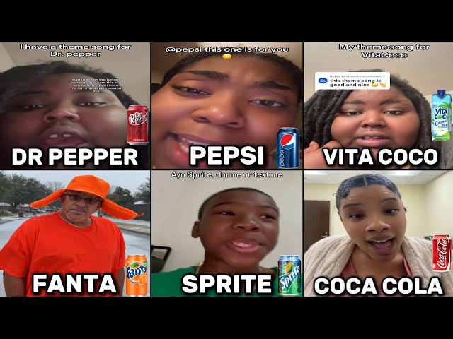 Dr Pepper Baby It's Good And Nice vs Vita Coco You Go Loco vs Pepsi vs Coca Cola vs Sprite vs Fanta