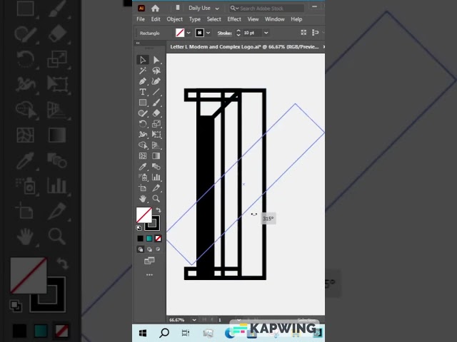 How to Create Modern and Complex Letter Logo Design with Ease! #youtubeshorts #youtube #ytshorts