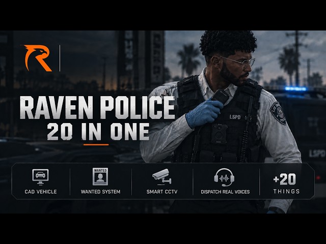 Raven Police — The Most Complete Police System | FIVEM | QB - ESX -QBX - STANDALONE |