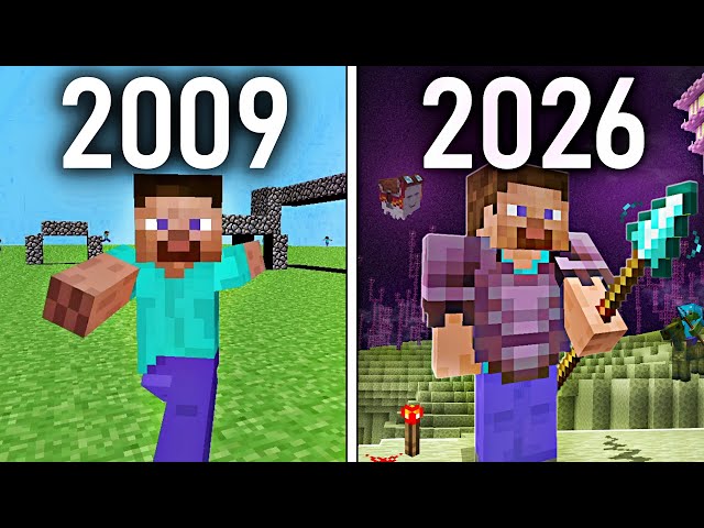 Evolution of Minecraft 2009-2026 (Mounts of Mayhem 1.22 Update)