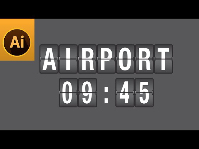 Split Flap Display Text Effect Tutorial in Adobe Illustrator