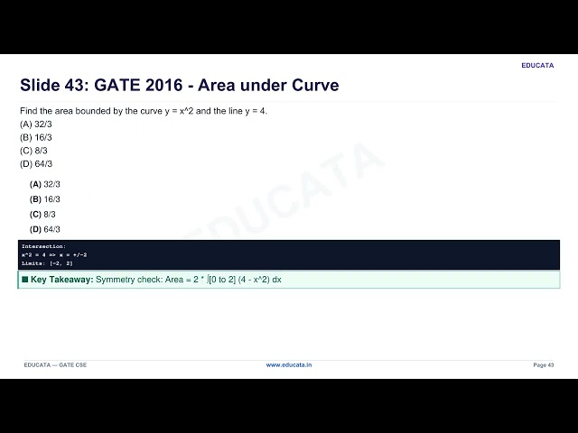 Episode 15: Calculus: Definite & Indefinite Integrals & Properties | GATE CSE