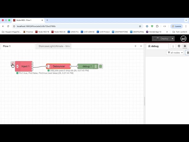 Debounce node for Node-RED, part of Boolean Logic Ultimate nodeset.