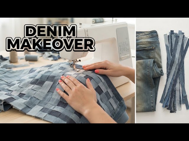 I Cut Old Jeans Into 4cm Pieces... You Won't Believe What I Made! 👖♻️ (NOT A BAG)