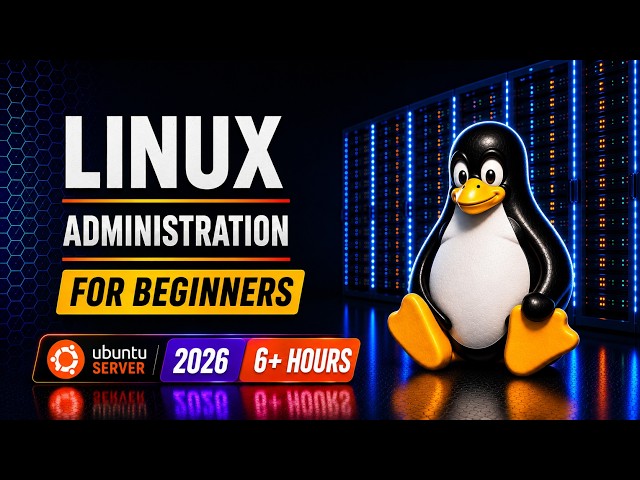 Full Linux Course For beginners 2026 | Ubuntu  Server LTS Tutorial : Linux System Administration