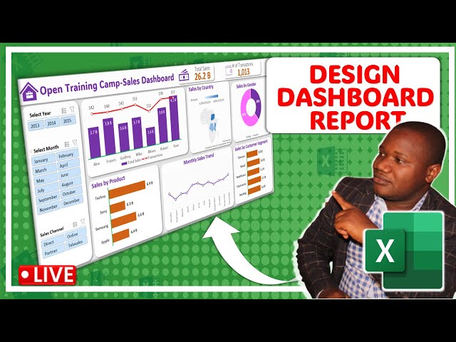How to Design Dashboard Reports in Microsoft Excel using Pivot Tables & Pivot Charts