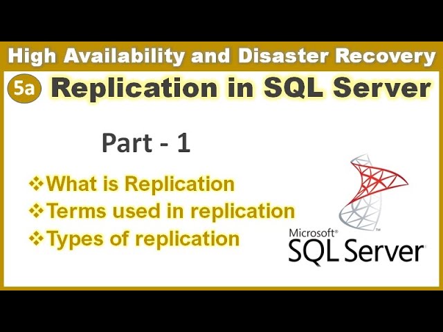 Replication in SQL server - Part 1 || Terms used in Replication || Types of Replication || Ms SQL