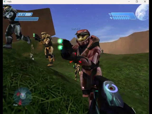 128 players on Blood Gulch: Halo CE Decompiled
