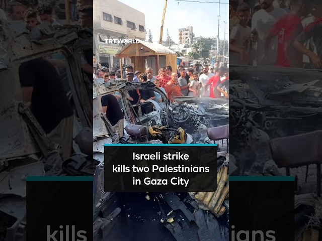 Israeli drone strike on civilian vehicle kills two Palestinians in Gaza City