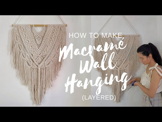 How to Make Layered Macrame Wall Hanging 05| Intermediate Wall Hanging| Macrame Tutorial| Habit Made