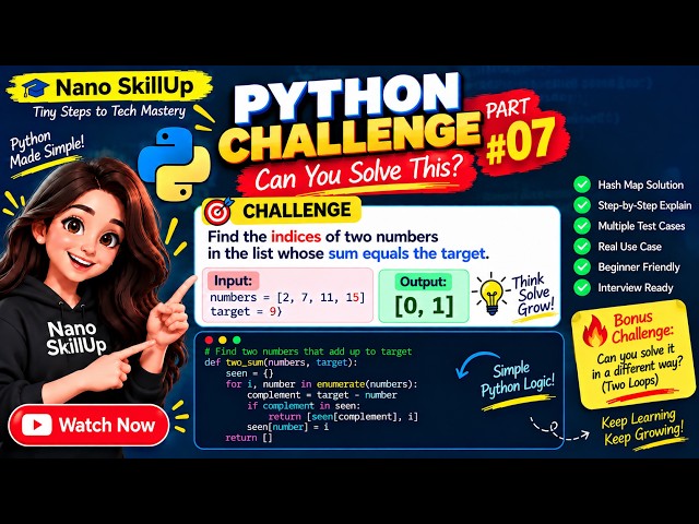 🐍 Python Programming Challenge #007 | TWO SUM | LeetCode
