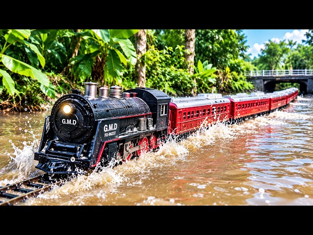Rail King Train Set Review: Classic Remote Control Train Through Deep Flood Water