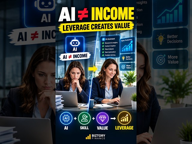 AI Doesn't Create Income. Leverage Does. #AI #AIMoney #AIProductivity #Business #BiztoryFinance