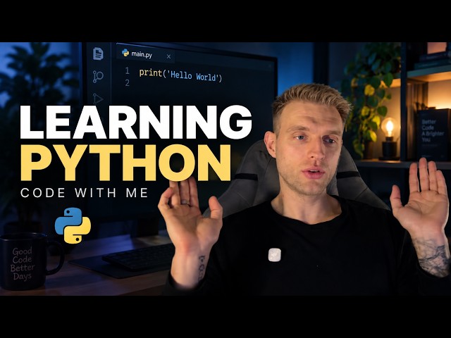 Learning Python from Scratch | Code With Me + Chill Music