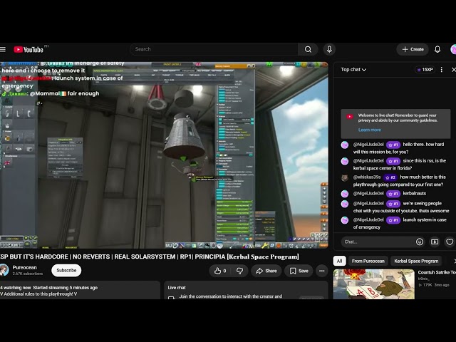 commenting on a random ksp livestream
