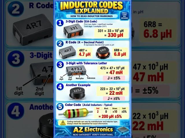 Inductor Codes Explained | How to Read Inductor Values Easily