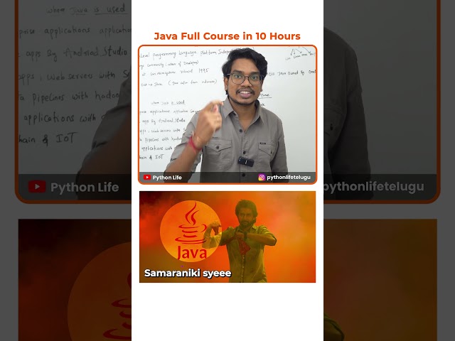 Java Full course in Telugu by KiranSagar