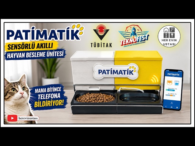 TÜBİTAK ÖRNEK PROJE - Patimatik: Akıllı Hayvan Besleme Ünitesi Mama Takibi | Smart Pet Feeding Unit