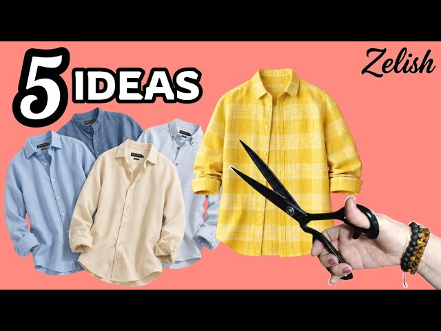 💡 Don't Throw Them! Transform 5 Old Shirts Into Chic Tops 💸