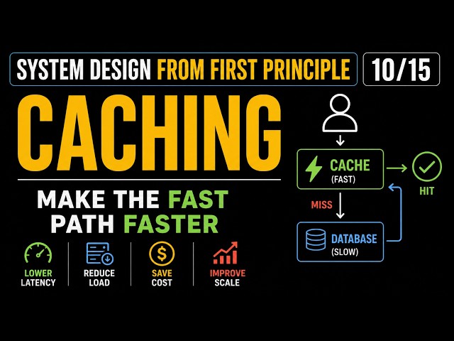 System design from First Principle[10/15] - Caching