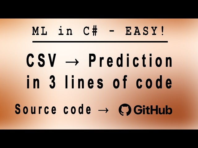 How to Use ML.NET with C# to Predict Data from a CSV File (Full Tutorial)