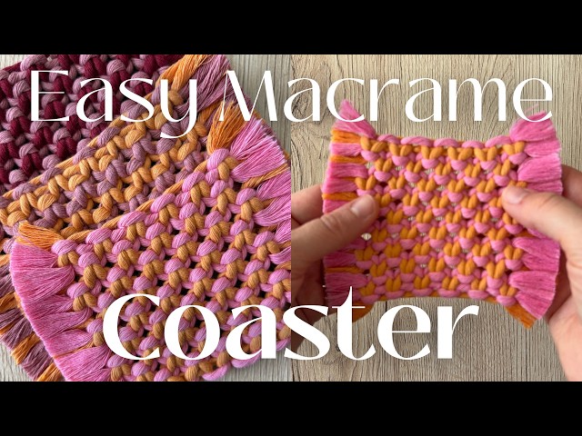 How to Make a Macrame Coaster | Easy Beginner Tutorial Using Only One Knot